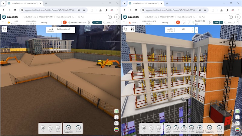 BIM 4D có thể mô phỏng quá trình các bước xây dựng