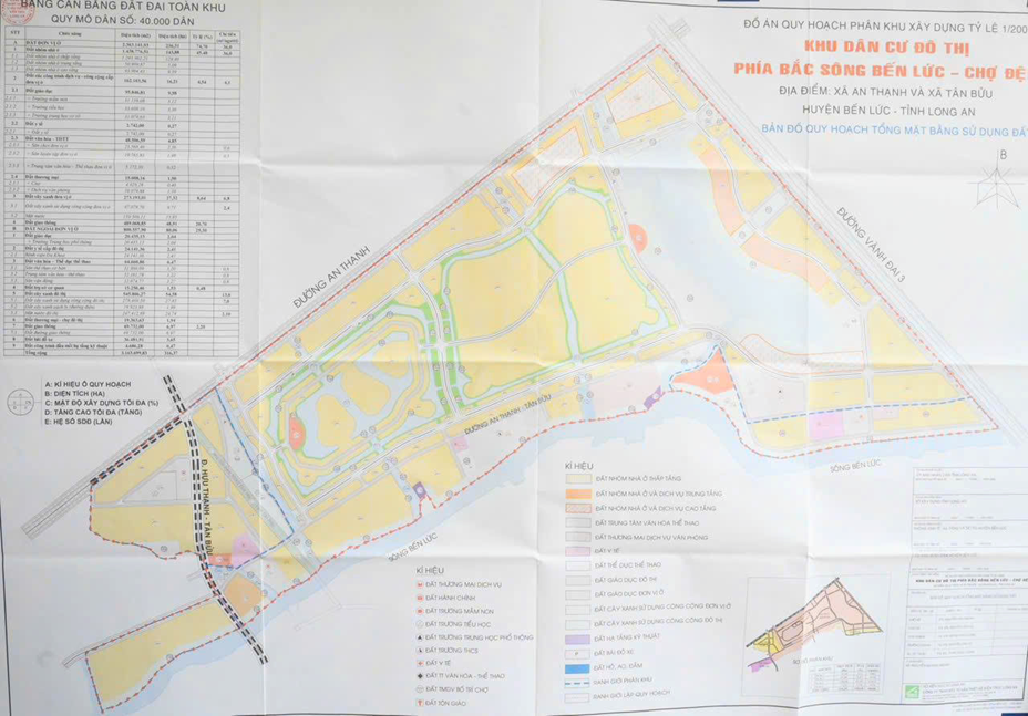 quy hoạch Khu dân cư đô thị phía Bắc sông Bến Lức – Chợ Đệm